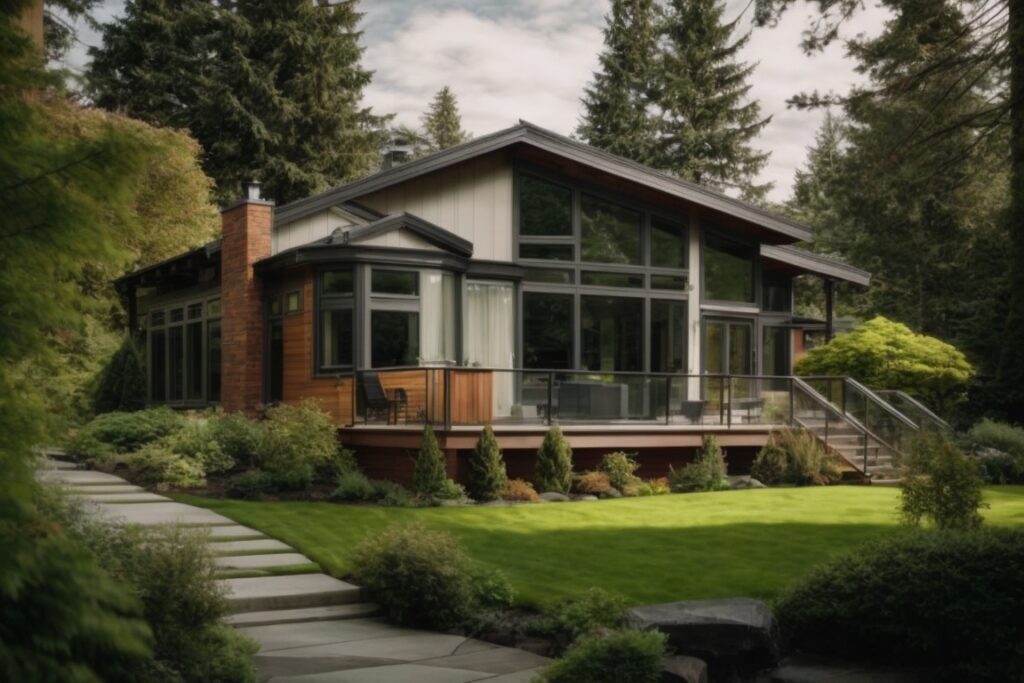Seattle home with energy-efficient window films blocking UV rays