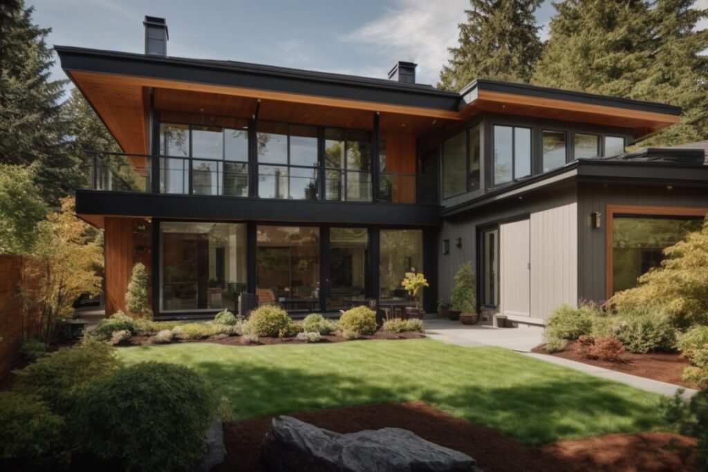 Seattle home exterior with energy-efficient window film
