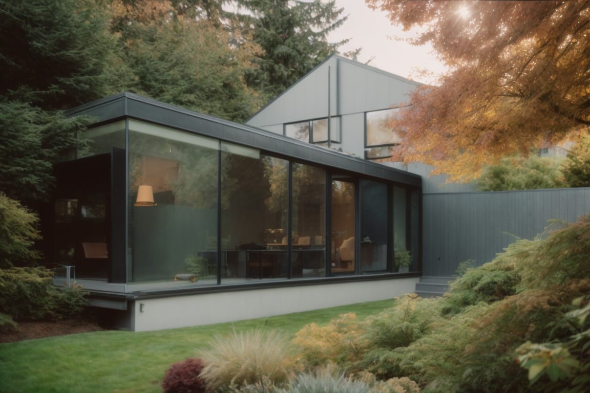 Seattle home with frosted window films for privacy
