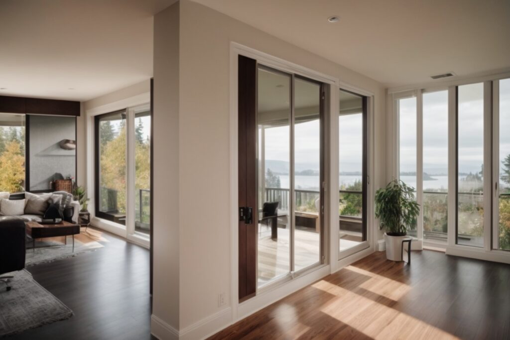Interior of Seattle home with heat control window film installed