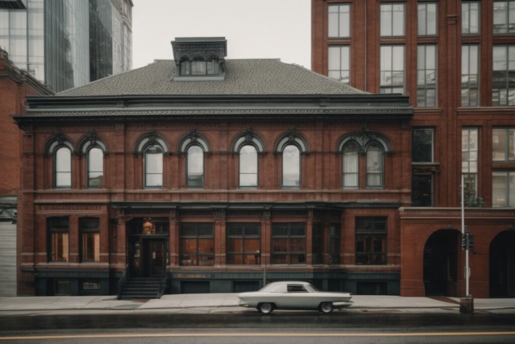 Historic buildings in Seattle with solar window films protecting interiors