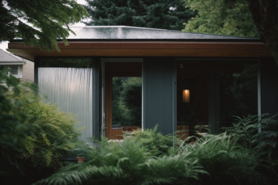 Seattle home with decorative window film enhancing privacy and aesthetics